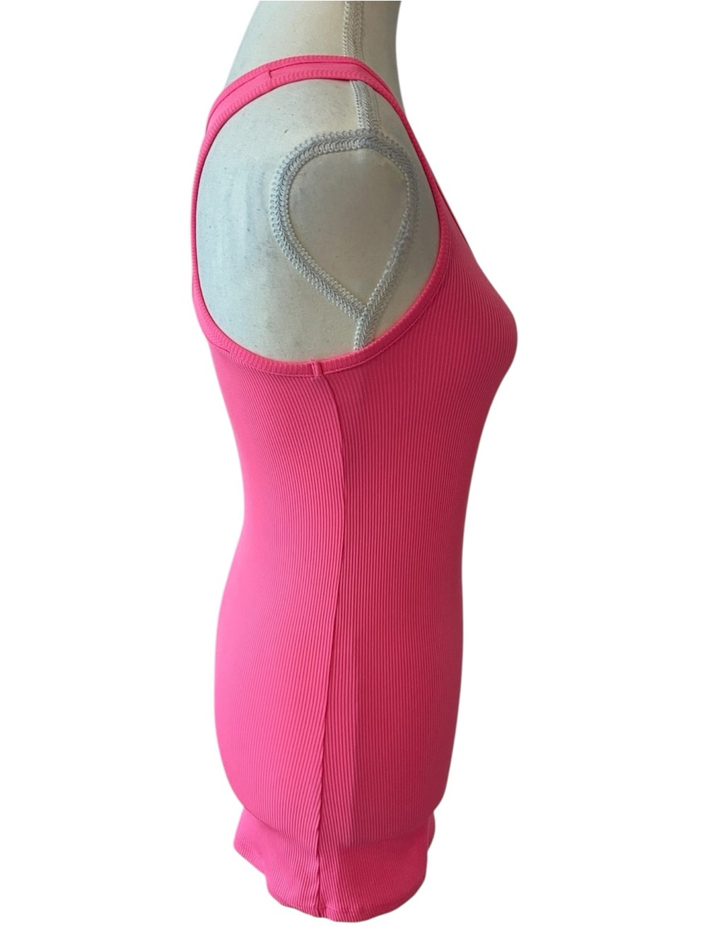 Under Armour Bright Pink Ribbed Racerback Tank Top Size Small - Picture 3 of 7